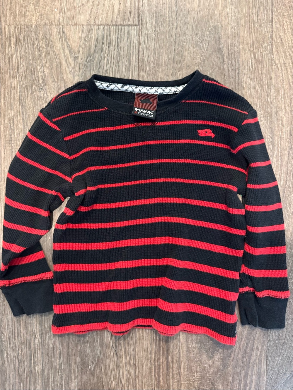Tony Hawk Black and Red Striped Long-Sleeve Tee